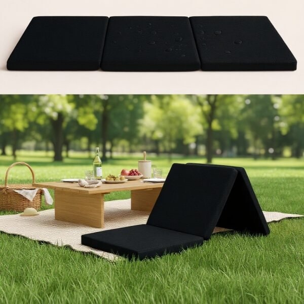 Waterproof Foldable Memory Foam Mattress 180×60×5 cm – Portable Floor Mattress for Home, Guests & Travel