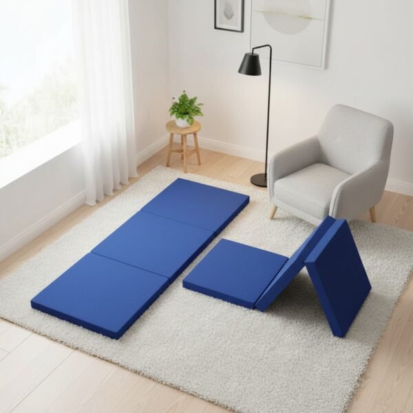 Waterproof Foldable Memory Foam Mattress 180×60×5 cm – Portable Floor Mattress for Home, Guests & Travel