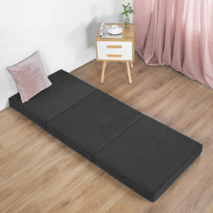 Relax Comfort Foldable Floor Mattress 180*60*10cm Compressed Memory Foam - Portable Guest Bed for Home, Travel & Camping - Space-Saving, Comfortable & Easy to Store - Black