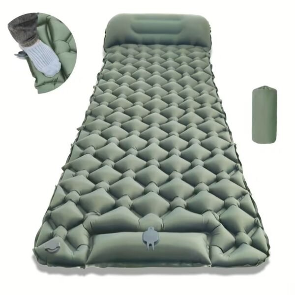 Waterproof Foldable Inflatable Floor Mattress 200 × 70 × 2 cm | Portable Sleeping Mat for Home, Travel & Camping