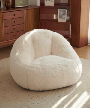Screenshot Luxury Faux Fur Bean Bag Chair | Soft Plush Lounge Seat for Living Room, Bedroom & Gaming