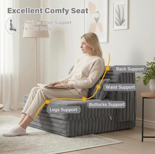 Relax Comfort Foldable Floor Fur Mattress 200*73*13cm Compressed Memory Foam - Portable Guest Bed for Home, Travel & Camping - Space-Saving, Comfortable & Easy to Store