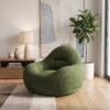 Fabric Bean Bag Chair | 65 cm Back Height, 75×80 cm Base | Comfortable Lounge & Gaming Seat