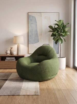 IMG_9430 Fabric Bean Bag Chair | 65 cm Back Height, 75×80 cm Base | Comfortable Lounge & Gaming Seat