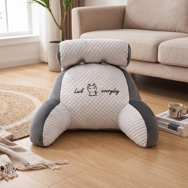 IMG_9436 Backrest Cushion 60×40 cm | Comfortable Support Pillow for Sofa, Bean Bag & Floor Seating