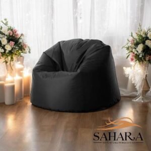 Comfortable & Stylish Bean Bag Chair – 90×70 cm – Ergonomic Floor Seating for Teens & Adults | Perfect for Home, Living Room, or Gaming – Great for Bringing Family & Friends Together (Black)