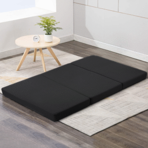 Relax Comfort Foldable Floor Mattress 180*120*10cm Compressed Memory Foam - Portable Guest Bed for Home, Travel & Camping - Space-Saving, Comfortable & Easy to Store - Black