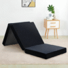 Relax Comfort Foldable Floor Mattress Water Proof 180*60*5cm Compressed Memory Foam - Portable Guest Bed for Home, Travel & Camping - Space-Saving, Comfortable & Easy to Store - Black