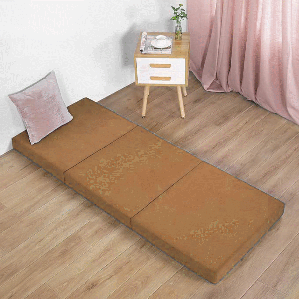 Relax Comfort Foldable Floor Mattress 180*60*10cm Compressed Memory Foam - Portable Guest Bed for Home, Travel & Camping - Space-Saving, Comfortable & Easy to Store - Kashmir