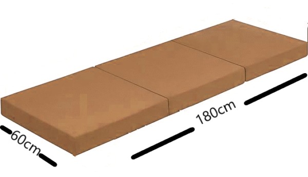 Relax Comfort Foldable Floor Mattress 180*60*10cm Compressed Memory Foam - Portable Guest Bed for Home, Travel & Camping - Space-Saving, Comfortable & Easy to Store - Kashmir