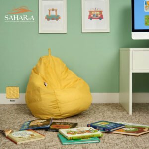 Small Bean Bag 90x50 – Washable Linen with Side Pocket