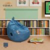 Small Bean Bag 90x50 – Washable Linen with Side Pocket