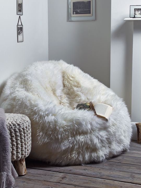 Luxury Faux Fur Bean Bag Chair 70*90 | Soft Plush Lounge Seat for Living Room, Bedroom & Gaming