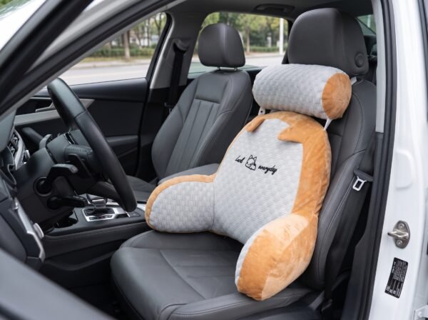 Product_inside_car_driver_seat_2K_20260924153544 Backrest Cushion 60×40 cm | Comfortable Support Pillow for Sofa, Bean Bag & Floor Seating