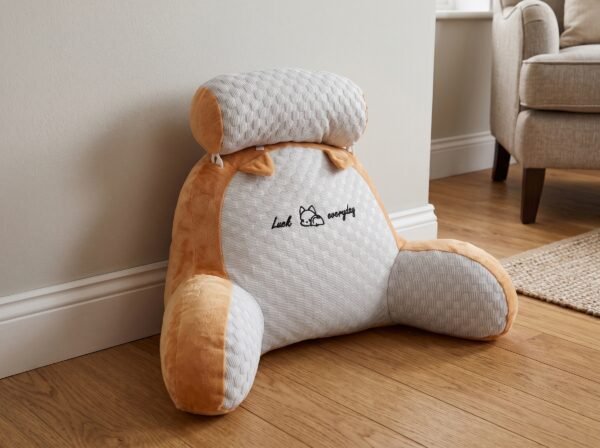 Product_leaning_against_living_r…_2K_20260924153133 Backrest Cushion 60×40 cm | Comfortable Support Pillow for Sofa, Bean Bag & Floor Seating