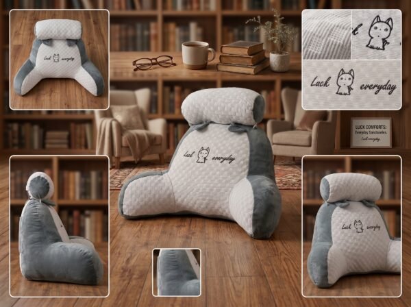 Removing_ticket_from_image_2K_20260924145609 Backrest Cushion 60×40 cm | Comfortable Support Pillow for Sofa, Bean Bag & Floor Seating