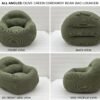 Fabric Bean Bag Chair | 65 cm Back Height, 75×80 cm Base | Comfortable Lounge & Gaming Seat