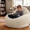 Fabric Bean Bag Chair | 65 cm Back Height, 75×80 cm Base | Comfortable Lounge & Gaming Seat