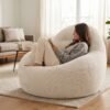 Fabric Bean Bag Chair | 65 cm Back Height, 75×80 cm Base | Comfortable Lounge & Gaming Seat